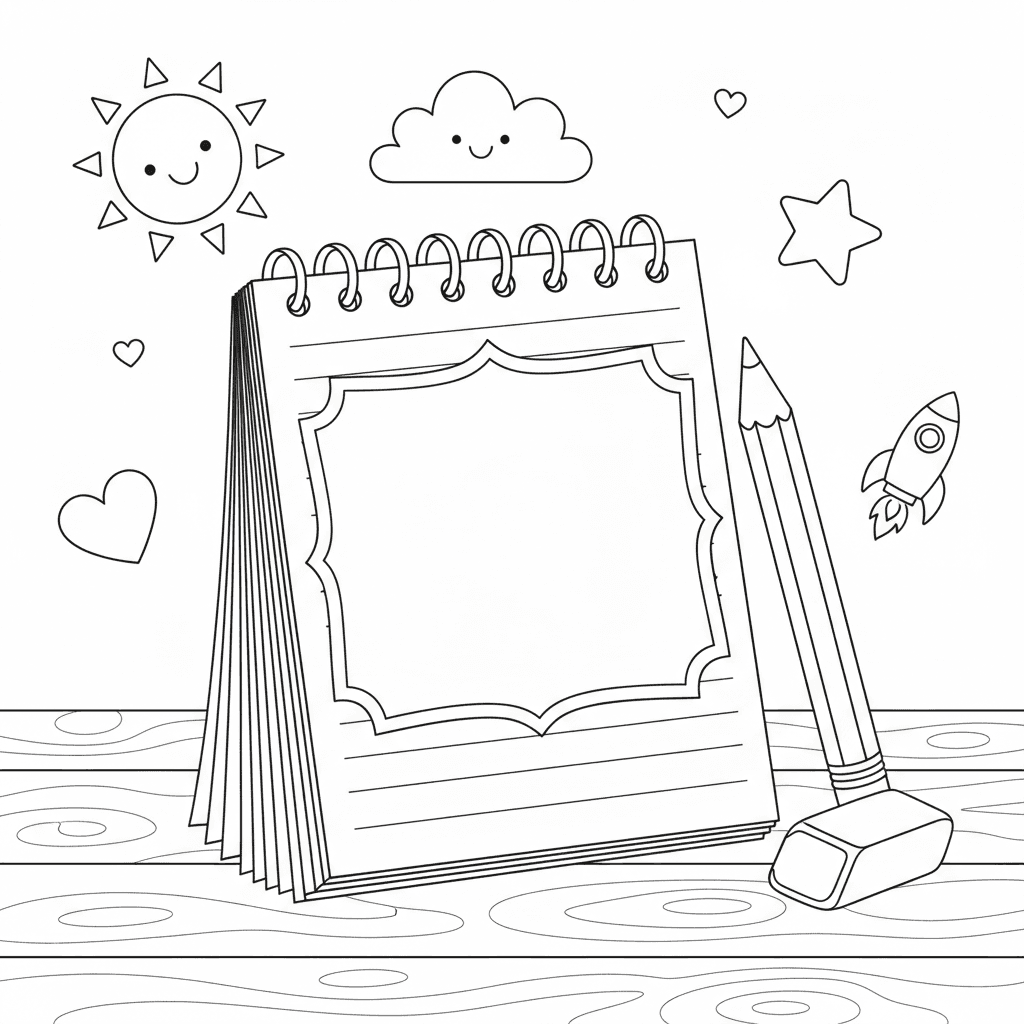 I want these words because it's a notebook I want them to color this page and put it in their notebook = ________'s Tiny Topics Notepad