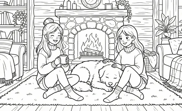 Printable AI coloring page example from iColorPlay